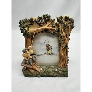 Disney Charpente Classic Pooh & Friends Swinging Photo Frame 3.75" x 5" Vintage